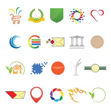 different elements for logo and web vector illustrationのイラスト素材