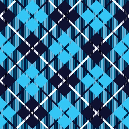 blue tartan fabric texture diagonal little pattern seamless vector illustrationのイラスト素材