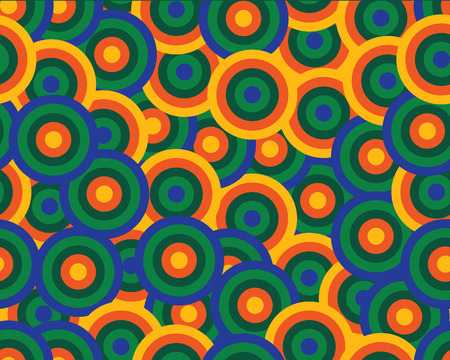 color rounds seamless pattern, vector illustration