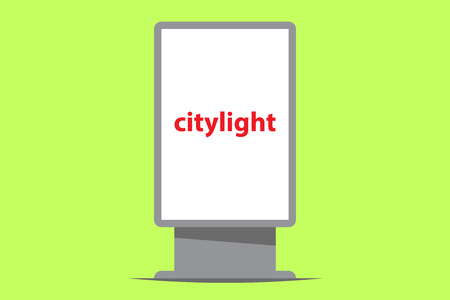 citylight outdoor advertising vector illustrationのイラスト素材