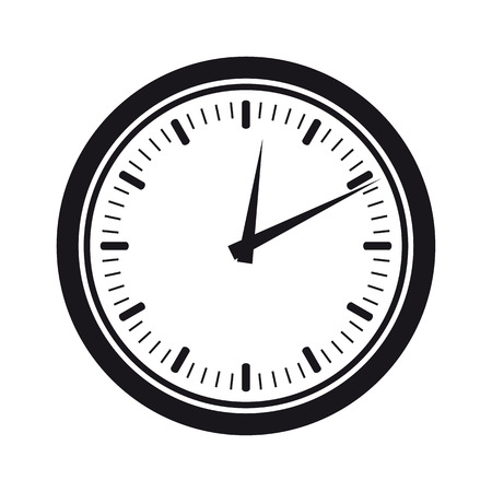 clock silhouette vector illustrationのイラスト素材