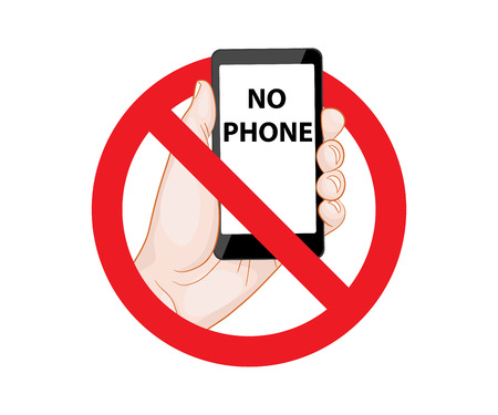 Forbidding Signs No Phone vector illustrationのイラスト素材