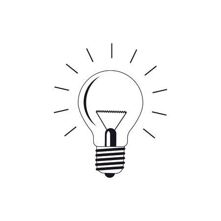 light bulb silhouettes vector illustrationのイラスト素材