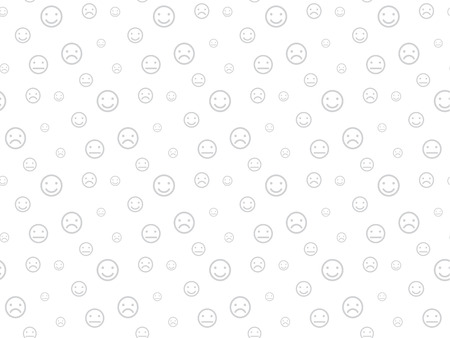 Smiley faces seamless light background vector illustrationのイラスト素材