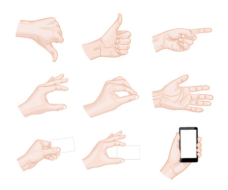 business hand gestures vector illustrationのイラスト素材