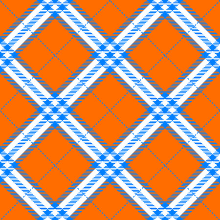 fabric texture in a square pattern seamless diagonal orange and blue vector illustrationのイラスト素材