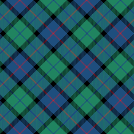 flower of scotland tartan seamless diagonal pattern fabric texture. Vector illustration. EPS 10. No transparency. No gradients.のイラスト素材