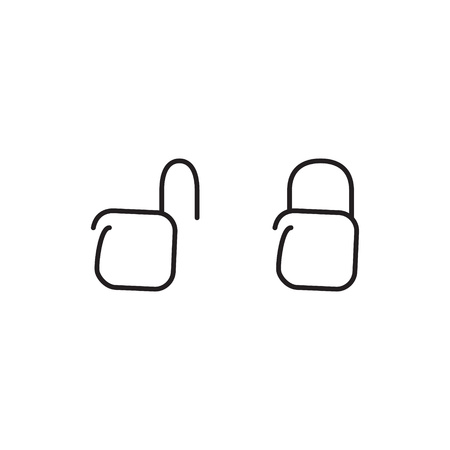 Lock unlock icons.のイラスト素材