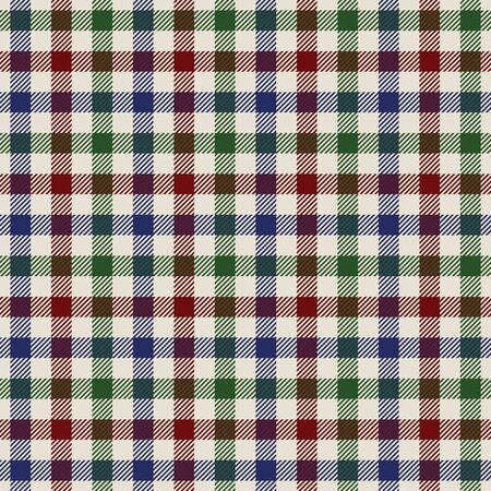 Textured colored cloth in small squares seamless pattern.