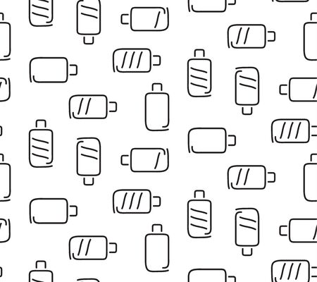Battery seamless pattern.のイラスト素材
