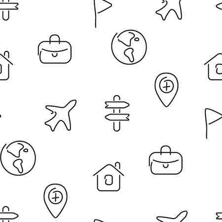 Travel trip seamless pattern.のイラスト素材