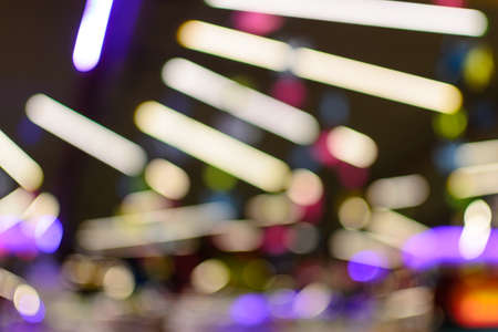 colorful neon lights bokeh. Digital photo.の写真素材