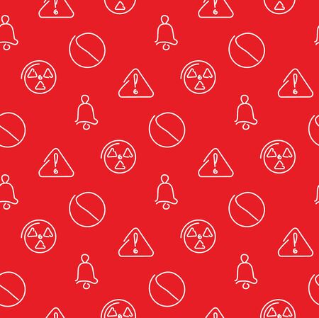 Danger and alarm red seamless pattern. Vector illustration.のイラスト素材