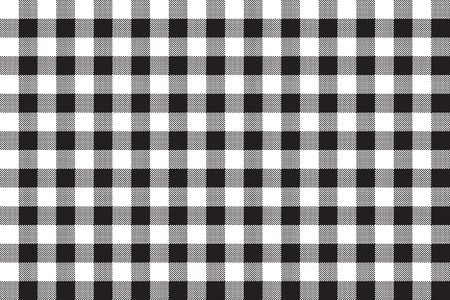 Black white checkerboard check seamless background. Vector illustration.のイラスト素材