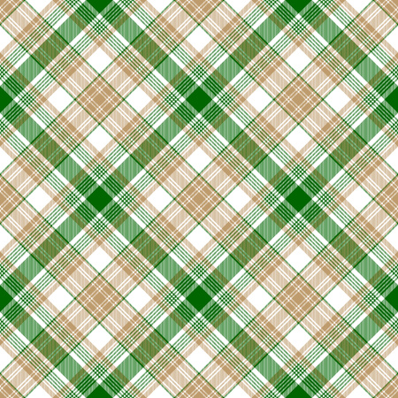 Green white beige fabric texture seamless pattern. Vector illustration.のイラスト素材