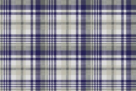 Blue gray check textile seamless pattern. Vector illustration.のイラスト素材