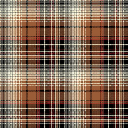 Brown pixel check seamless pattern. Vector illustration.のイラスト素材