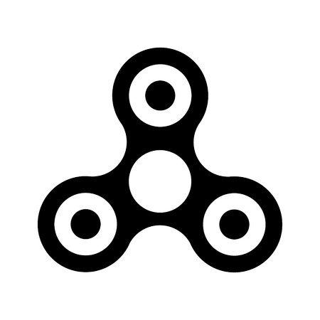 Silhouette icon hand spinner. Vector illustration.のイラスト素材