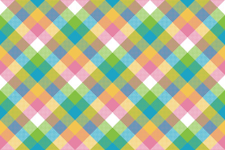 Baby color pixel plaid seamless pattern. Vector illustration.のイラスト素材