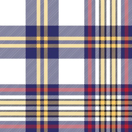 Seamless pattern white blue check plaid. Vector illustration.のイラスト素材