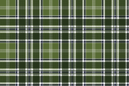 Green checkered plaid seamless fabric texture vector illustration.のイラスト素材