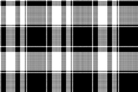 Black white check pixel pattern seamless plaid vector illustration.のイラスト素材
