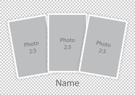 Template modern photo frames soft white frames. Vector illustration.のイラスト素材