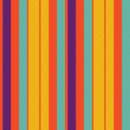 Orange pop art colored striped diagonal fabric texture seamless pattern. Vector illustration.のイラスト素材