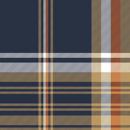 Blue check diagonal seamless fabric texture. Vector illustration.のイラスト素材