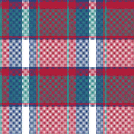 Asimetric check plaid pixel seamless pattern. Vector illustration.のイラスト素材