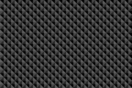 Black polygonal abstract seamless pattern. Vector background.のイラスト素材