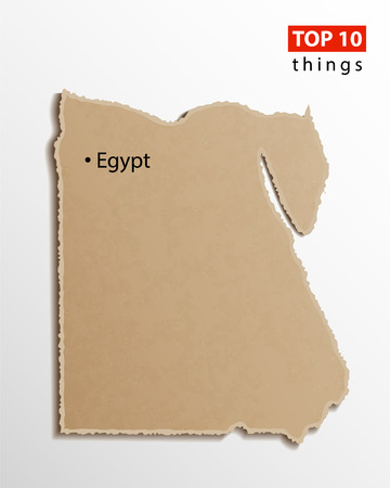 Egypt map vector. Egyptian maps craft paper texture. Empty template information creative design element.のイラスト素材