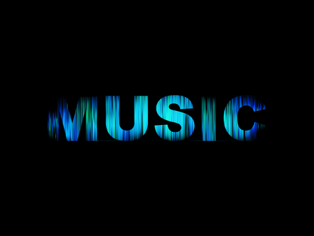 Music vector icon. Abstract color word art.のイラスト素材