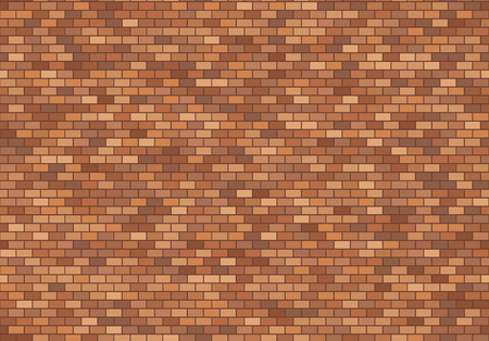 Old brick wall background. Red bricks texture seamless pattern vector.のイラスト素材