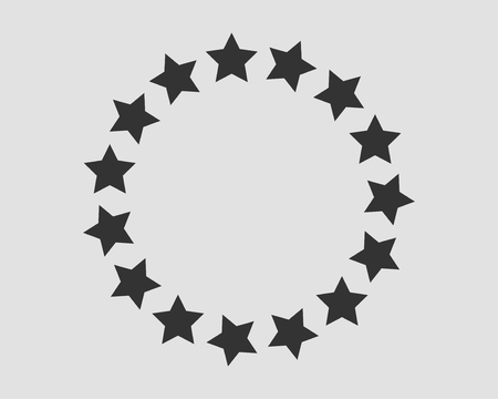 Star icon vector silhouette isolated on white background.のイラスト素材