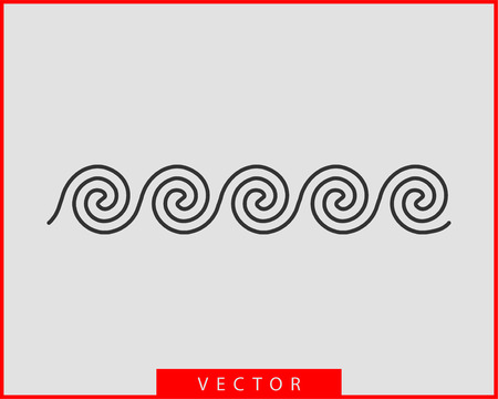Waves vector design. Water wave icon. Wavy lines isolated.のイラスト素材