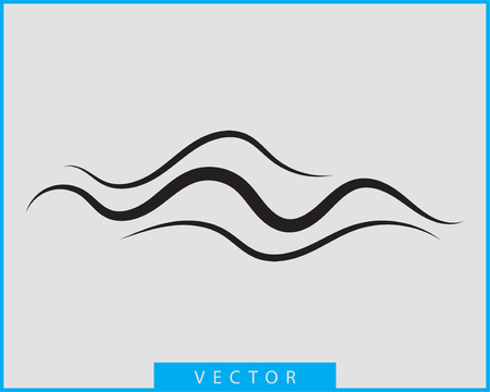 Waves vector design. Water wave icon. Wavy lines isolated.のイラスト素材