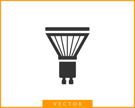 Light bulb icon vector. Llightbulb idea logo concept. Lamp electricity icons web design element. Led lights isolated silhouette.のイラスト素材