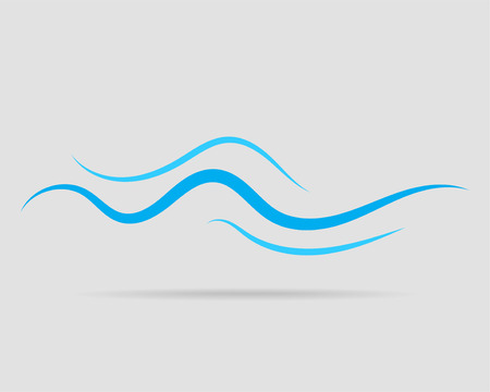Waves vector design. Water wave icon. Wavy lines isolated.のイラスト素材