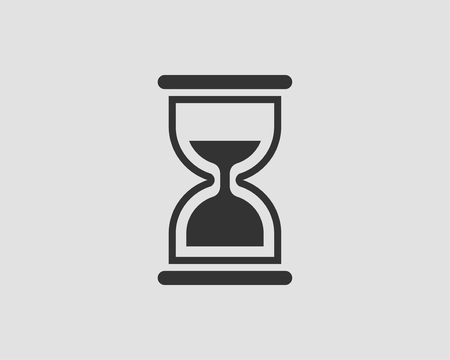 Hourglass icon flat design. Sand glass vector. Time concept.