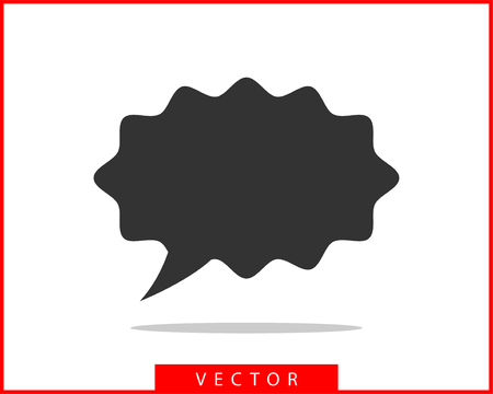 Talk bubble speech icon. Blank empty bubbles vector design elements. Chat on line symbol template. Dialogue balloon sticker silhouette.のイラスト素材
