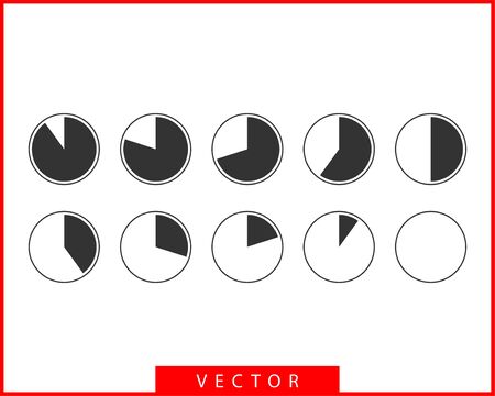 Vector of Set pie chart icons. Circle - ID:1-124478284 - Royalty Free ...
