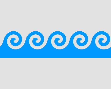 Waves vector design. Water wave icon. Wavy lines isolated.のイラスト素材