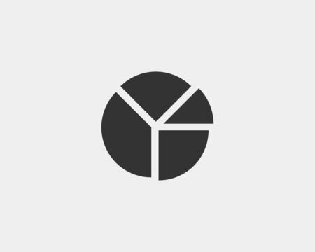 Pie chart icon. Circle diagram vector. Charts graphs logo template.のイラスト素材