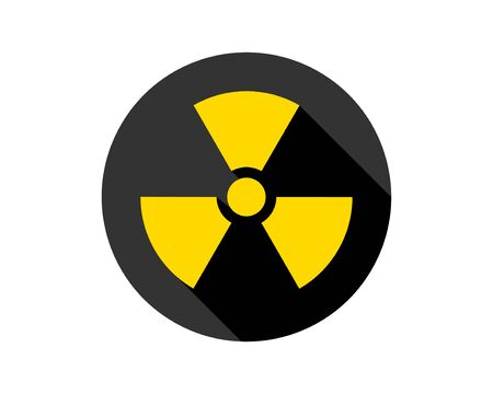 Radiation icon vector. Warning radioactive sign danger symbol.のイラスト素材