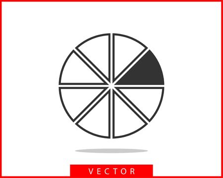 Pie chart icon. Circle diagram vector. Charts graphs   template.のイラスト素材
