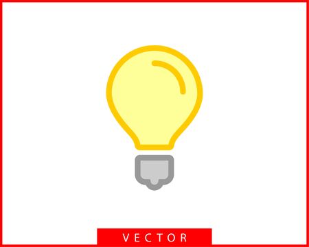 Light bulb icon vector. Llightbulb idea logo concept. Lamp electricity icons web design element. Led lights isolated silhouette.のイラスト素材