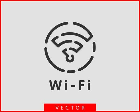 Free wi fi icon. Connection zone wifi vector symbol. Radio waves signal.のイラスト素材