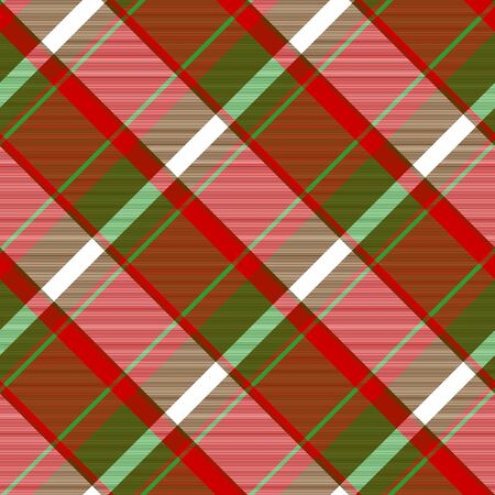 Color plaid fabric texture seamless pattern. Vector illustration.のイラスト素材