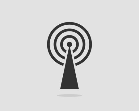 Free wi fi icon. Connection zone wifi vector symbol. Radio waves signal.のイラスト素材